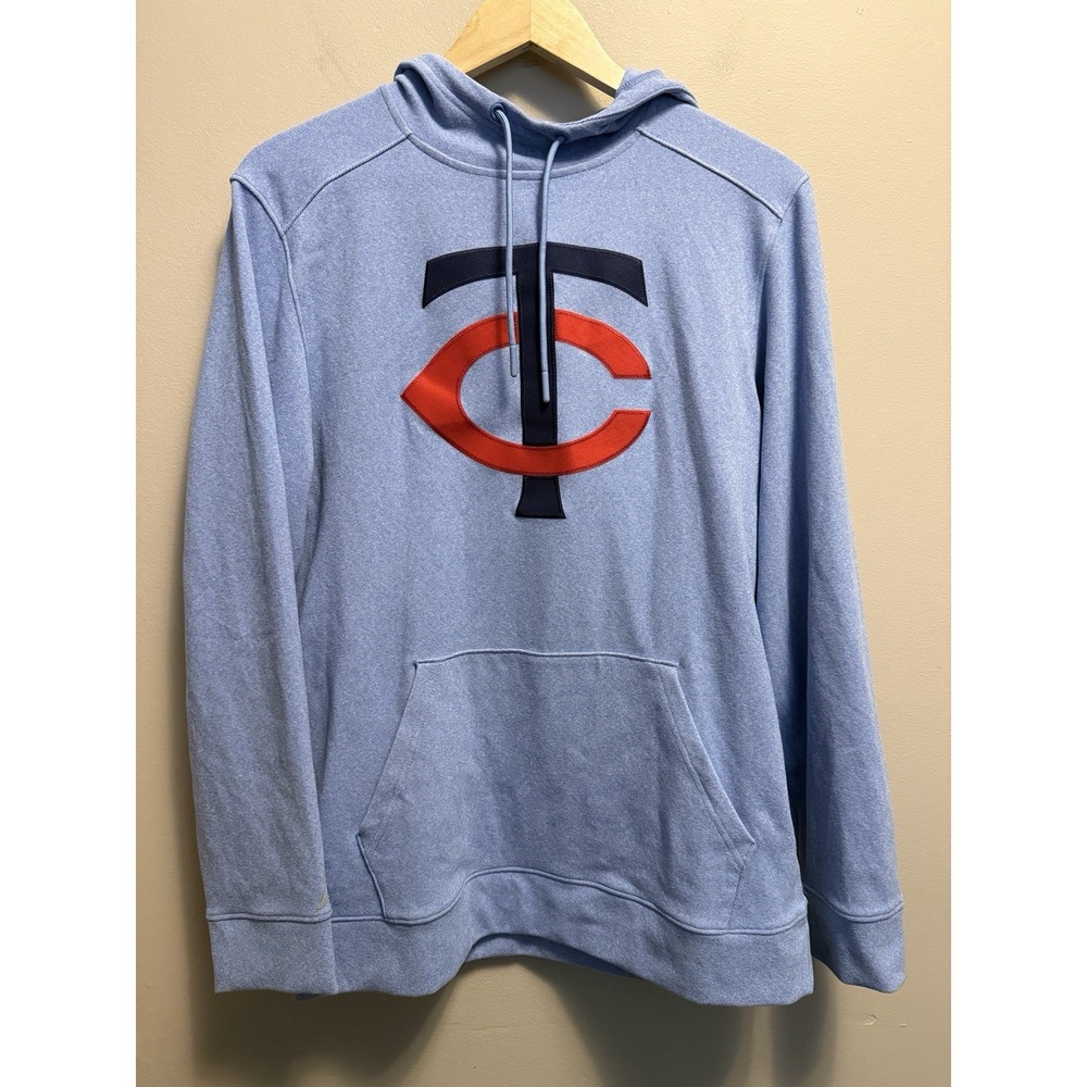 ANTIGUA MINNESOTA TWINS MENS LIGHT BLUE CLOUD LONG SLEEVE HOODIE SIZE MEDIUM NWT